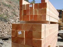 Cut Douglas Fir Timbers
